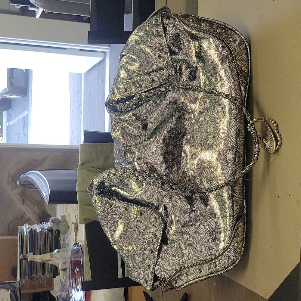 Very nice silver purse Ruby Red